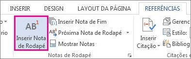 Inserindo notas de rodapé no Word